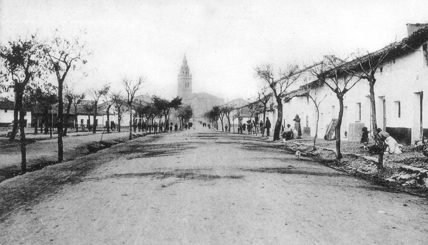 Vista panorámica histórica de Nava del Rey en 1775